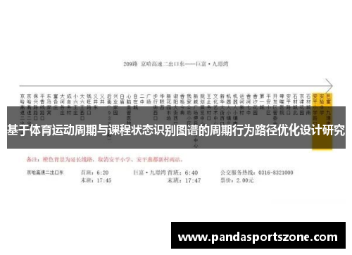 基于体育运动周期与课程状态识别图谱的周期行为路径优化设计研究